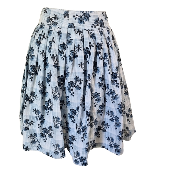 revival Dresses & Skirts - Revival Size 6 Mini Flare A Line Skirt Blue Floral